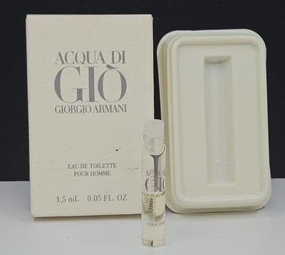 Vintage Acqua Di Gio Eau De Toilette Pour Homme By Giorgio Armani - 0.05 oz RARE