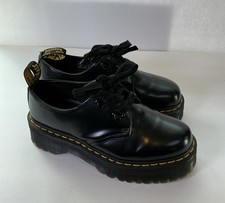 Dr. Martens Holly Platform Black Oxfords Shoe...