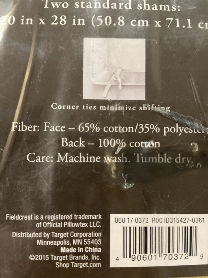 Nuevo en paquete Fieldcrest Luxury Queen juego de funda nórdica de 3 piezas con 2 fundas Foto 4 de 4