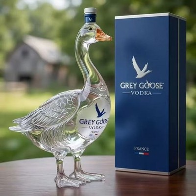 Vodka 3D Sculpted Goose Glass Whiskey Bottle Bottle Wine Bottle Glass Bar