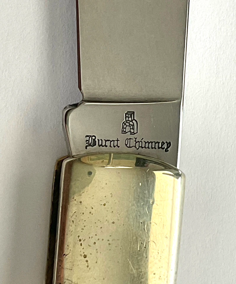 Burnt Chimney Stainless Trapper Knife Bone Handle German - Image 3 of 4