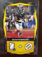 2025 Uno Elite Yellow - #154 Bijan Robinson - Atlanta Falcons