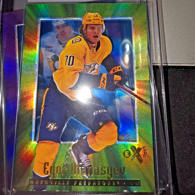 2023-24 SKYBOX GREEN FOIL EX 2000 #105 EGOR AFANASYEV - NASHVILLE PREDATORS