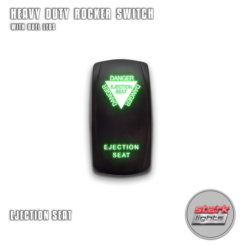 Laser Etched 5 Pin LED Rocker Switch Dual Light 20A 12V ON OFF - EJECTION SEAT - Bild 7 von 10