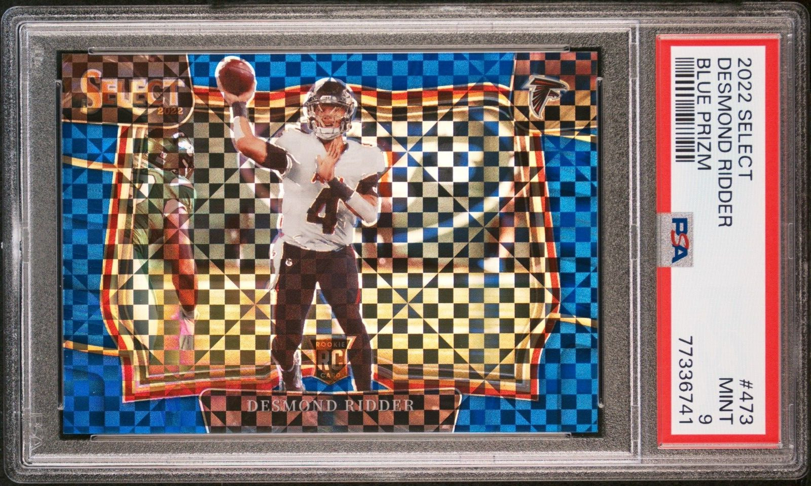 2022 Panini Select Desmond Ridder Blue Prizm Rookie /49 PSA 9 #473 Field Level