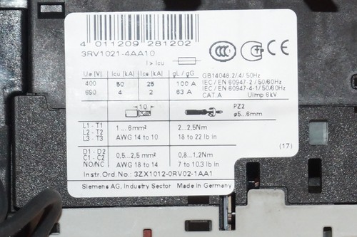Siemens 3RA1220-4AD25-0BB4 NEU OVP - Picture 3 of 6