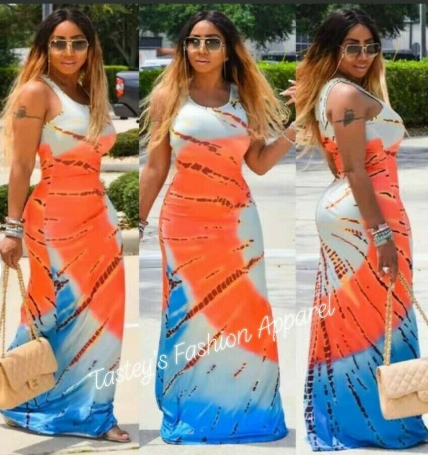 princess polly baby blue dress Orange And Blue Maxi Dresses - Free Shipping & Returns main image 0