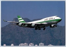 Airplane Postcard Cathay Pacific Airlines Boeing 747-467 VR-HOZ at Hong Kong BM5