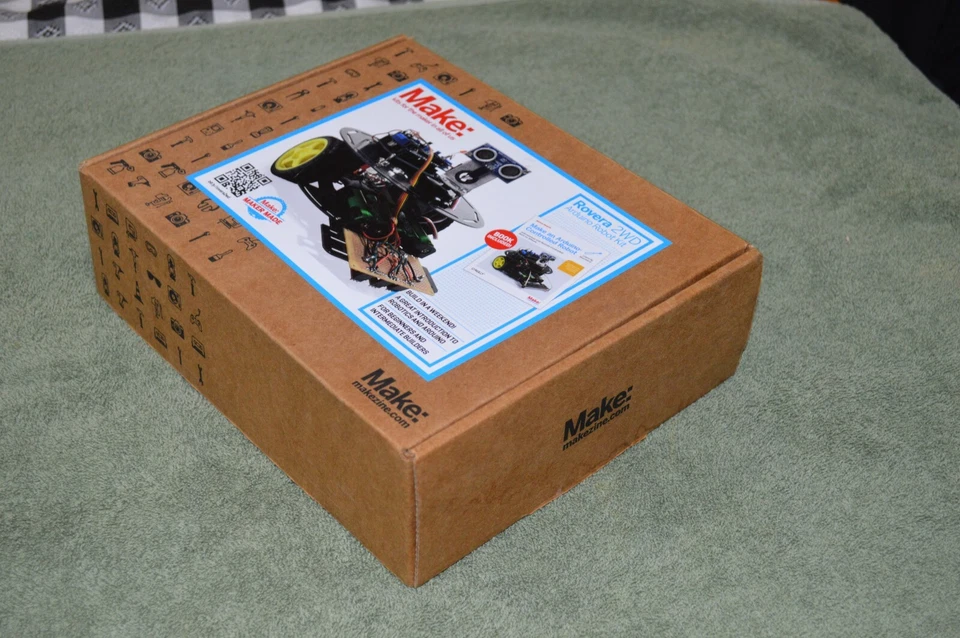 Rovera 2WD Arduino Robot Kit Science New Open Box Sealed Bags Rare HTF Makezine - Image 3 of 4