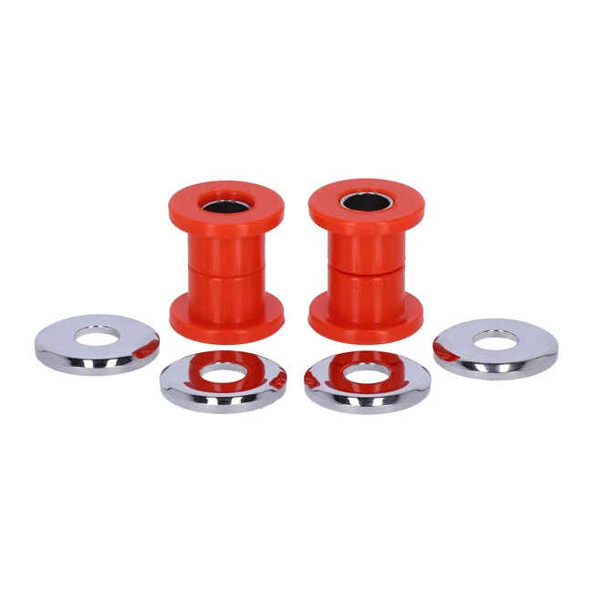 Riser Dämpfer PU rot extra hart Chrom f. Harley-Davidson Softail Touring 99-22 - Bild 1 von 1