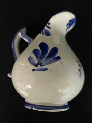 Delft Blue Mini Pitcher Creamer  Hand Painted in Holland No. 267 4  Vintage