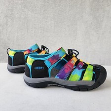 Keen Newport H2 Sandals Kids Girls 3 Sport Hiking Shoes Toggle Colorful Tie Dye