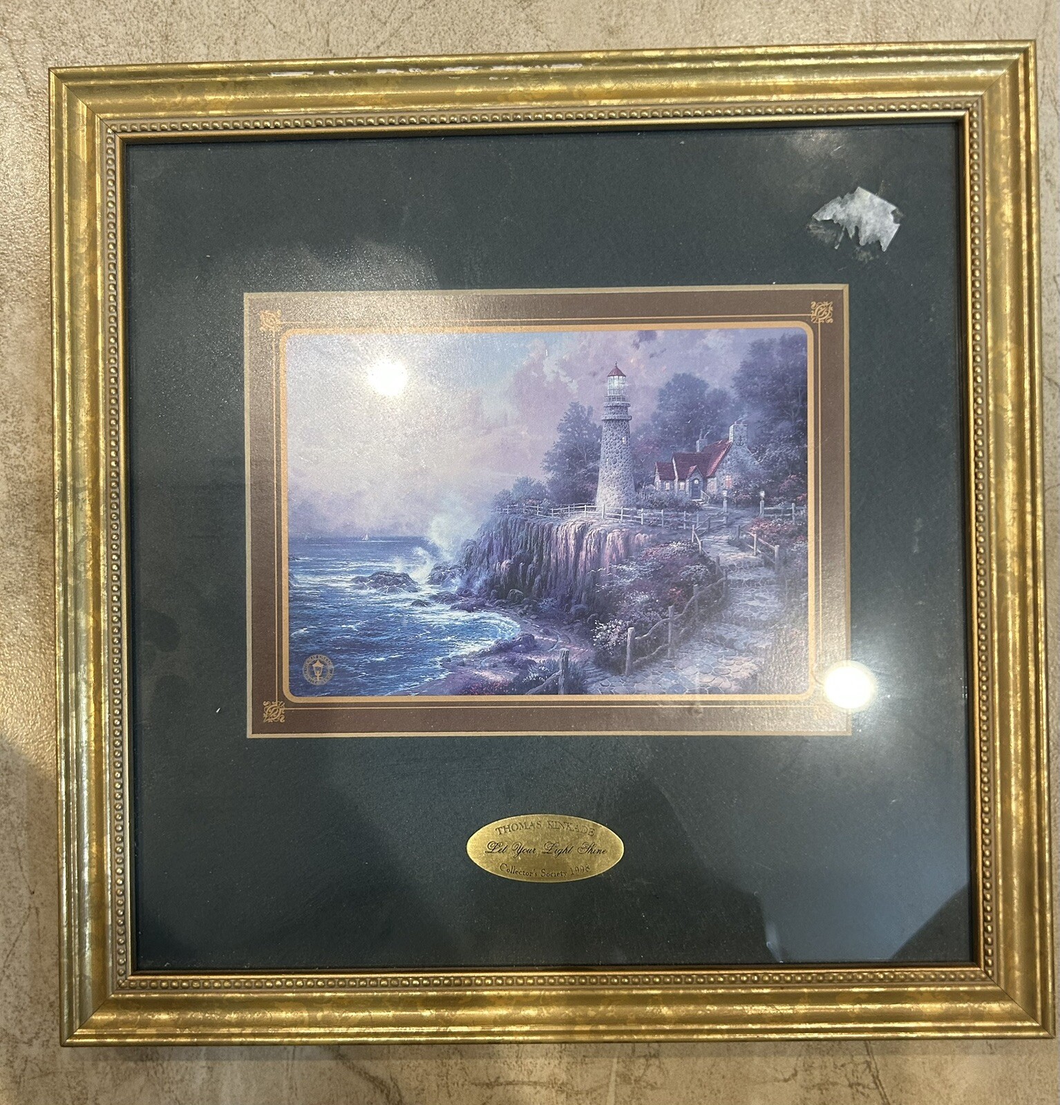 1998 Thomas Kinkade Let Your Light Shine Collectors Society Framed Print - COA