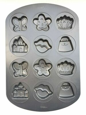 Princess Crown Lips Flower Cookie Muffin CupCake Bread Pan Wilton Holiday Gift