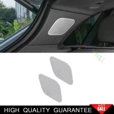 For Porsche Cayenne 2018-2022 Silver Steel Trunk Both Side Speaker Cover Trim 2*