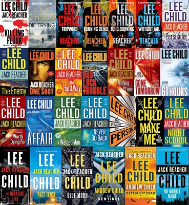 Jack Reacher Books by Lee Child - Complete Set Series Lot of 30 Paperback
