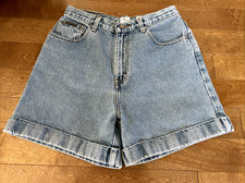 Vintage 90's Calvin Klein Denim Sz 8 High Rise Cuffed Mom Shorts 30"x 5" CuTe