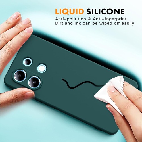 Coque pour Xiaomi Redmi Note 13 4G (non5G), Etui Souple Flexible en Premium VERT - Photo 3 sur 3