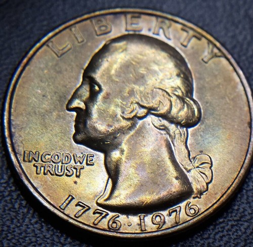 Bicentennial 1976 Drummer Quarter - Stunning Luster & Eye-Catching Gold Toning - Picture 7 of 8