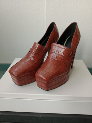 Pumps, Cognac Trotteur, gepraegt, Grösse 41