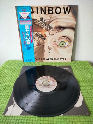 Rainbow     Straight Between The Eyes, PROMO NEAR MINT, OBI, JAPAN VINYL, LP