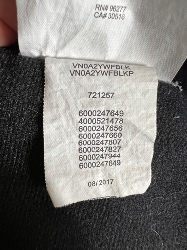 VANS Thanks Coach Unisex Windbreaker Size Small Black Snap Closure - Picture 7 of 11