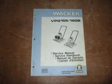 Wacker VPG 155 Compactor Service Repair Operator Maintenance Part Catalog Manual