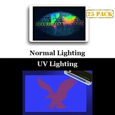 25 x Adhesive Holographic Overlay for Standard Size ID Cards | Secure Globe Desi