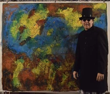 Mark Little original landscape Canvas painting￼ 72”X 60”Abstract,Modern,XL,5ftX6