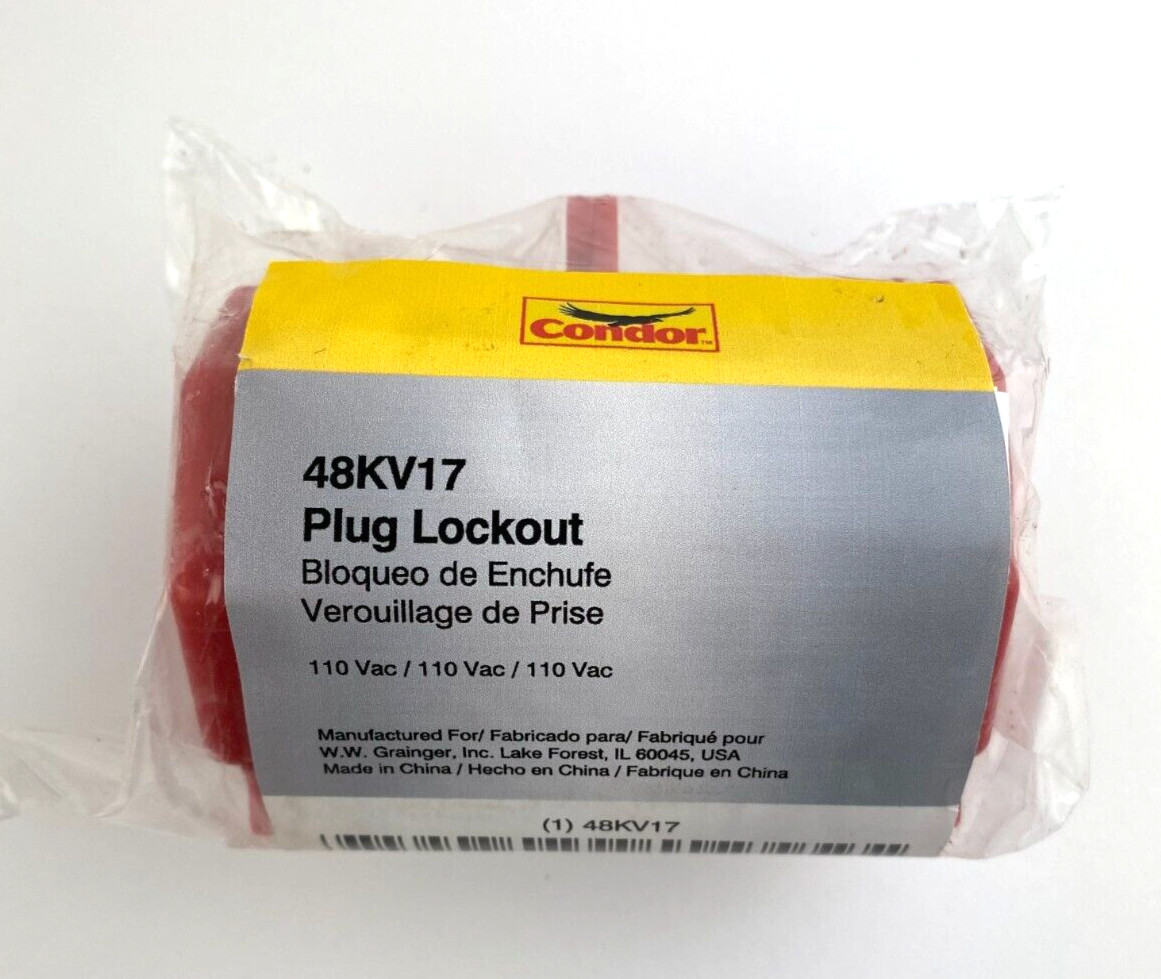 Condor 48Kv17 Plug Lockout Red Plastic