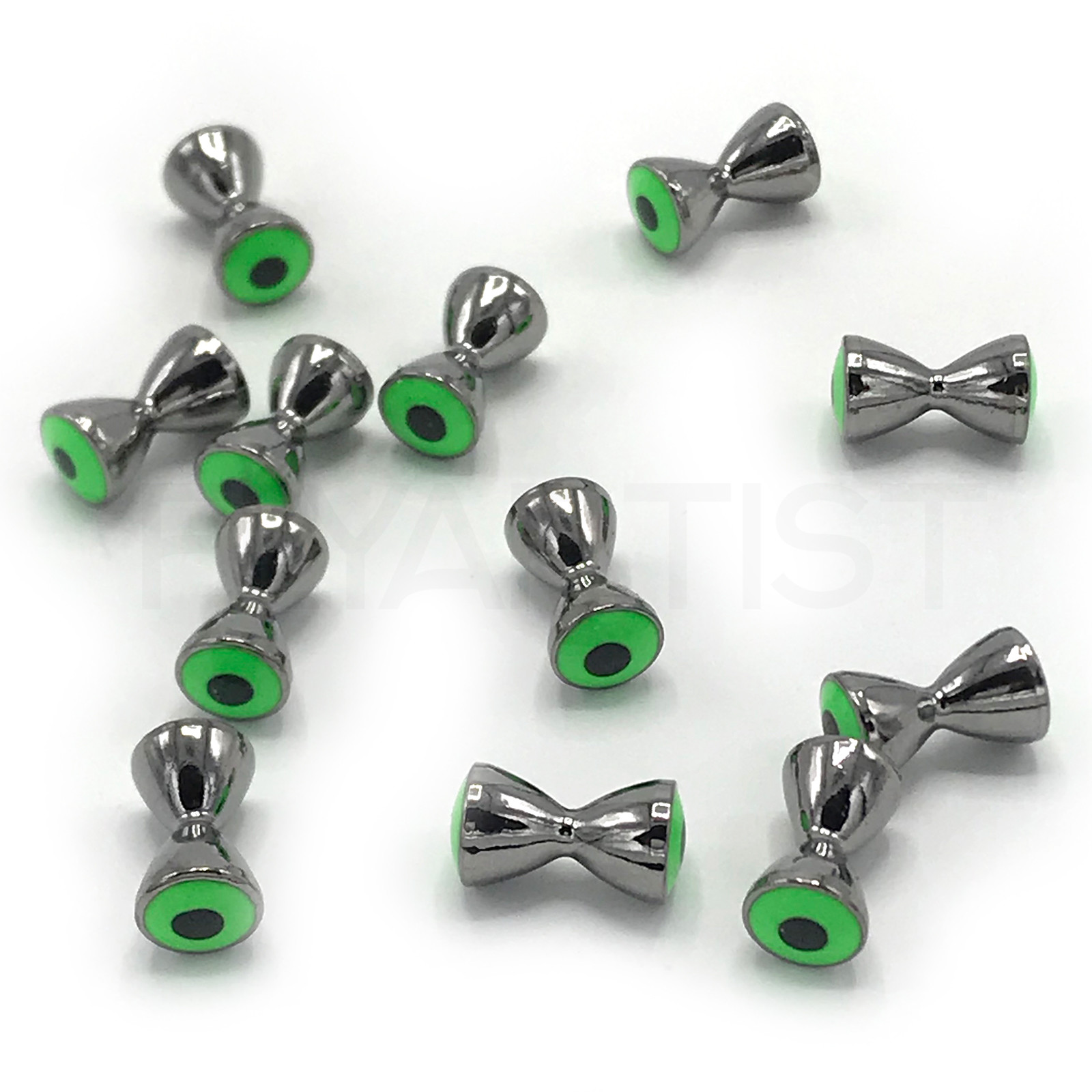 Hareline Aluminum Sea Eyes - Saltwater Fly Tying Dumbbell Eyes & Beads