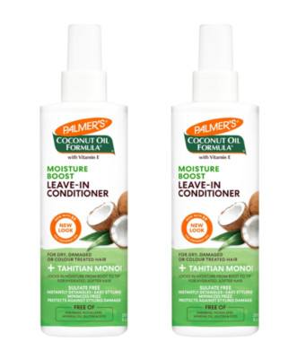 2 x Palmer s Coconut Oil Moisture Boost Leave-In Conditioner 250ml