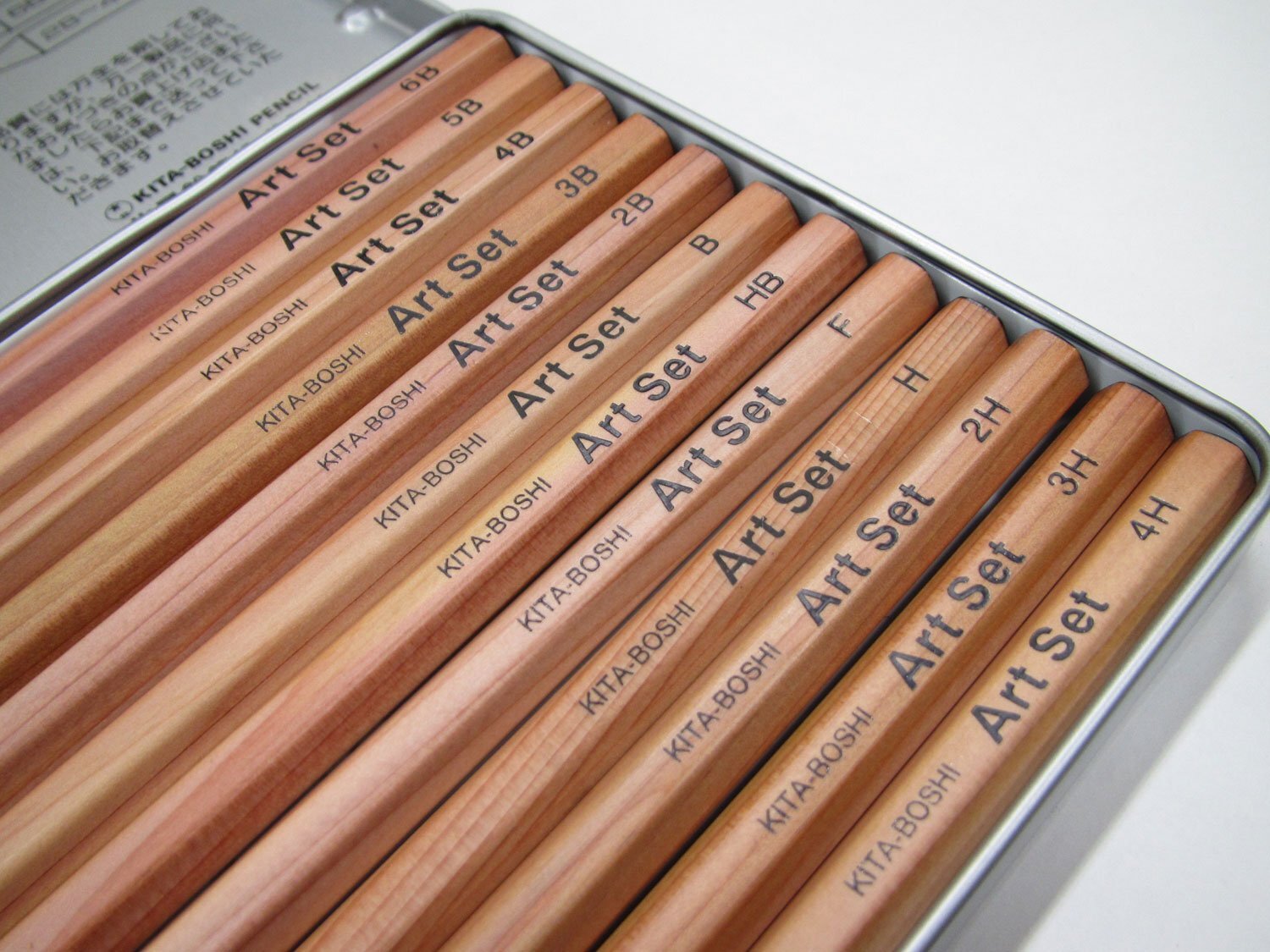 Kitaboshi Pencil Art Set for Drawing 6B - 4H One each Japanese Pencil Makers