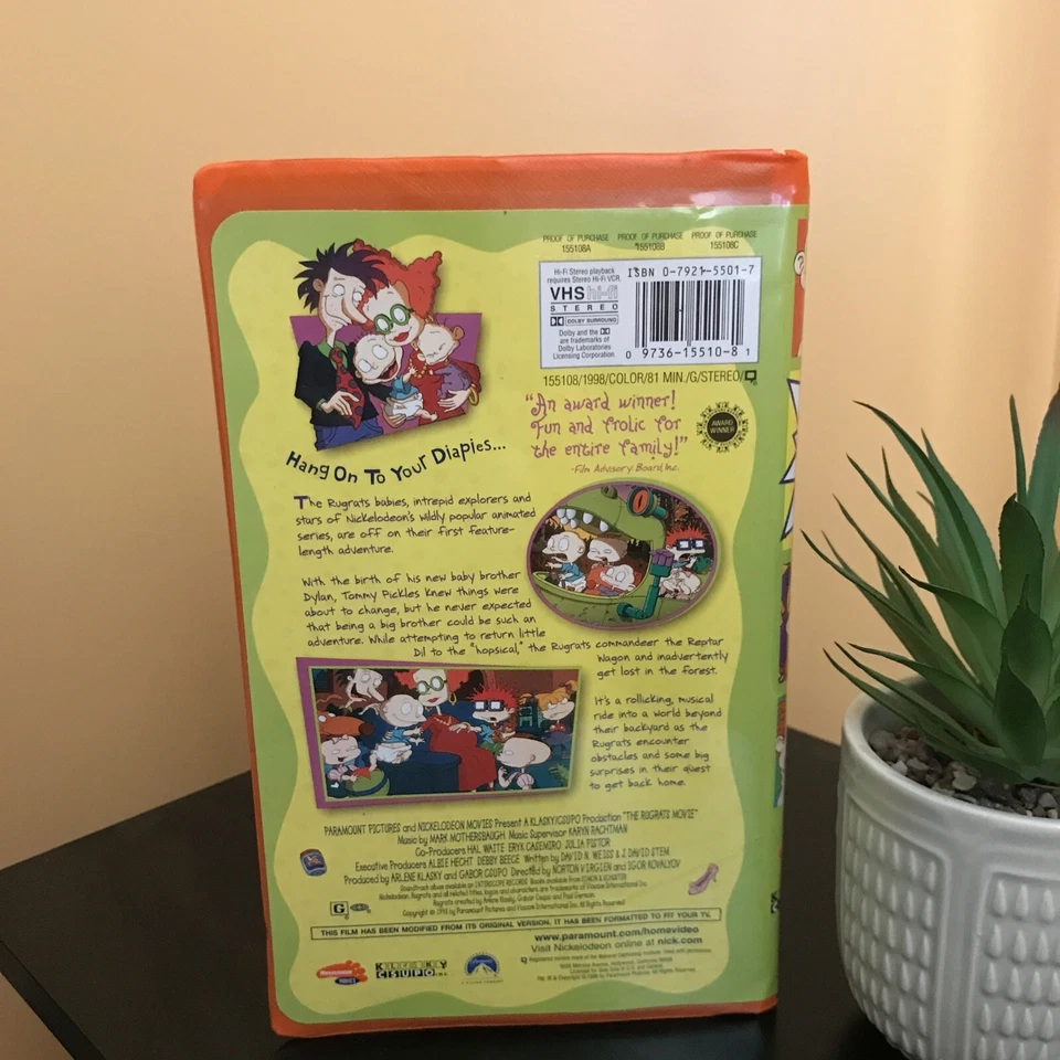The Rugrats Movie 1998 VHS Nickelodeon Clamshell Chucky Phil Bonus - Image 2 of 4