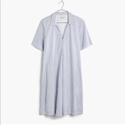 madewell striped tunic shirt dress Madewell Long Sleeve Tunic Striped Shirt Dress Size Small