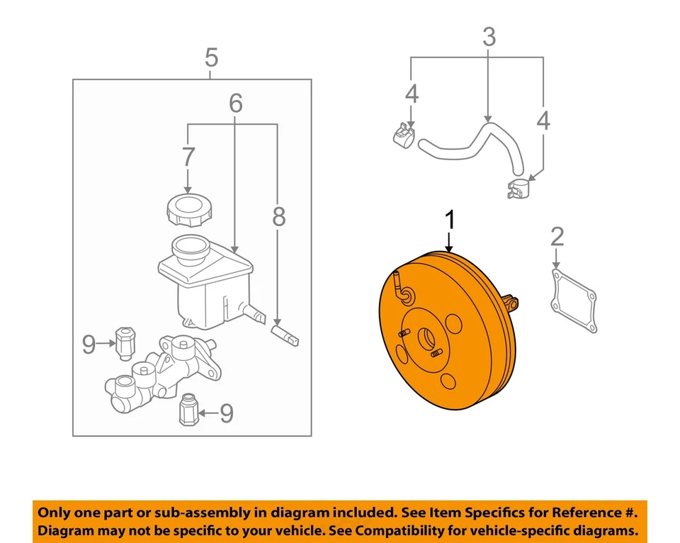 Used Power Brake Booster fits: 2007 Kia Rio  Grade A - Image 3 of 4