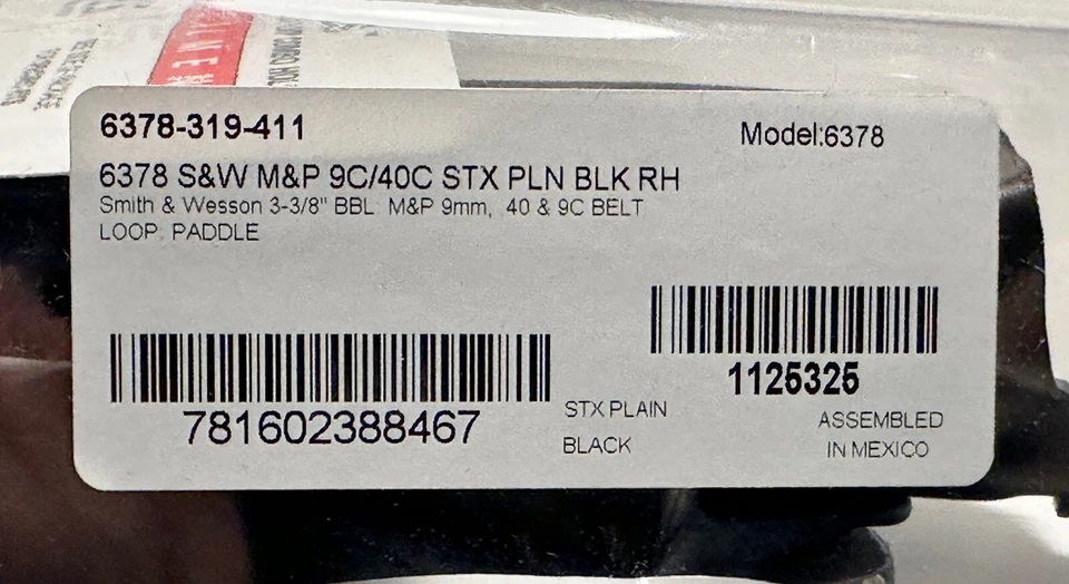 Safariland 6378 ALS Paddle / Belt RH Concealment Holster: S&W M&P 9/40 COMPACT - Image 2 of 4