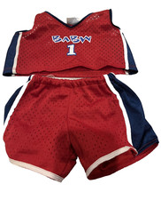 Build A Bear BABW Basketball #1 Jersey And Shorts Outfit Costume Clothes