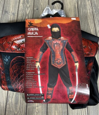Fun World Red Cobra Ninja Halloween Costume Size Large 12 -14