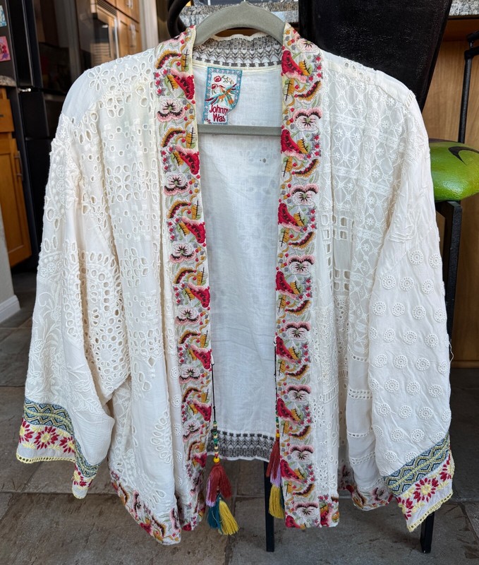 PRICE: LOWERED: Wearable Art, Johnny Was Embroidered and Lined Jacket