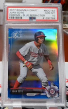 G487 2017 Bowman Draft Juan Soto Chrome #BDC162 Blue Refractor 1025/150 PSA 10