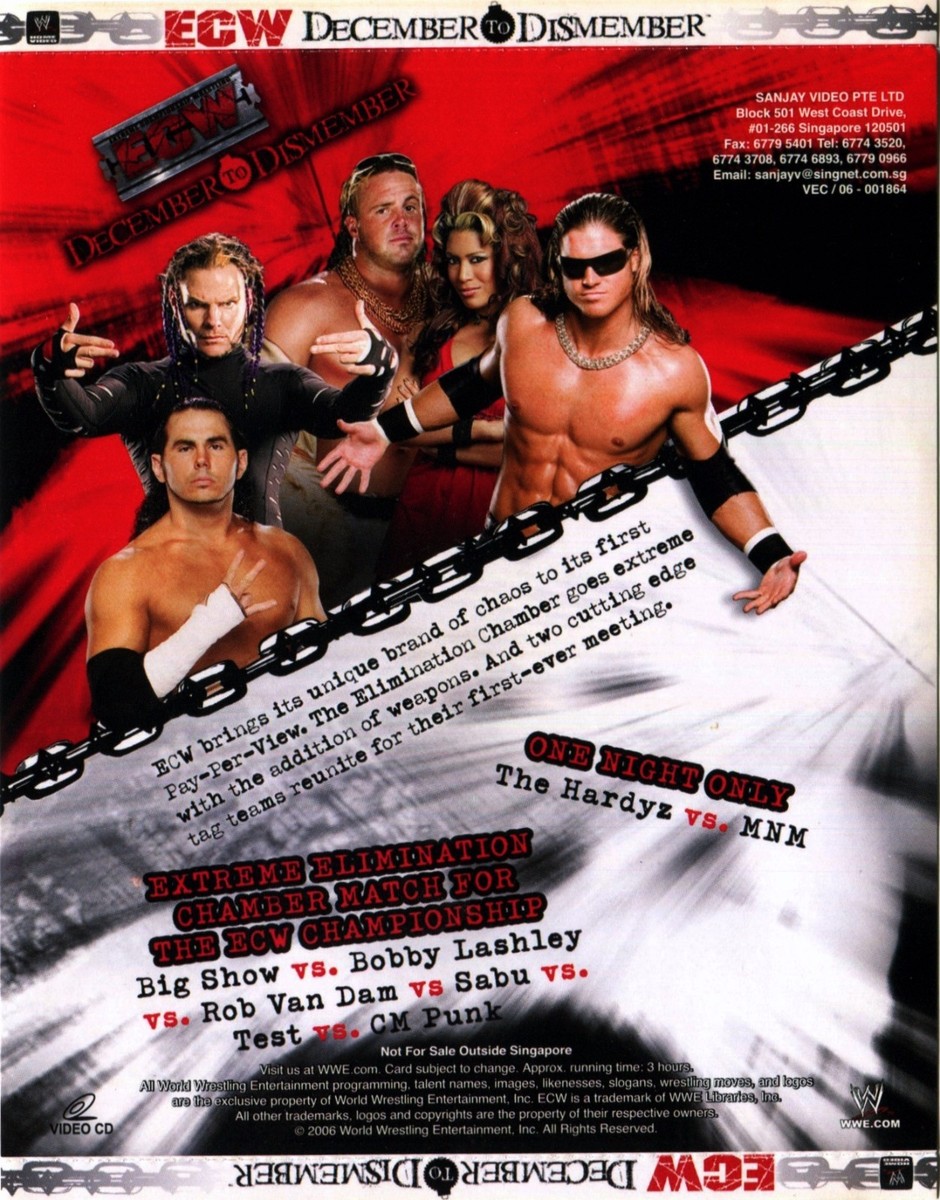 2006 WWE / ECW - DECEMBER TO DISMEMBER (ORIGINAL 3 X VCD SET 2006 WWE / ECW - DECEMBER TO DISMEMBER (ORIGINAL 3 X VCD SET