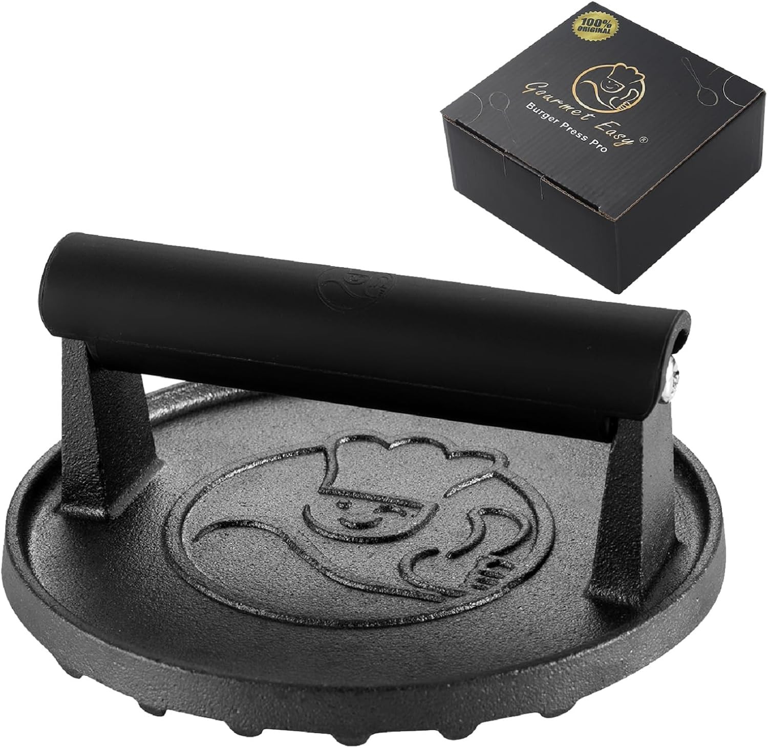 Pressa Hamburger Ghisa Antiaderente 15cm | Idea Regalo Cucina Robusta