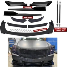 For Cadillac CTS ATS Front Rear Bumper Lip Spoiler Splitter Body Kit Side Skirt