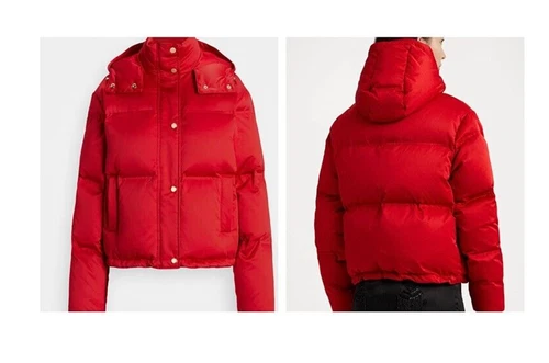 $365 Lauren Ralph Lauren Women's Satin Down Coat- Down jacket L