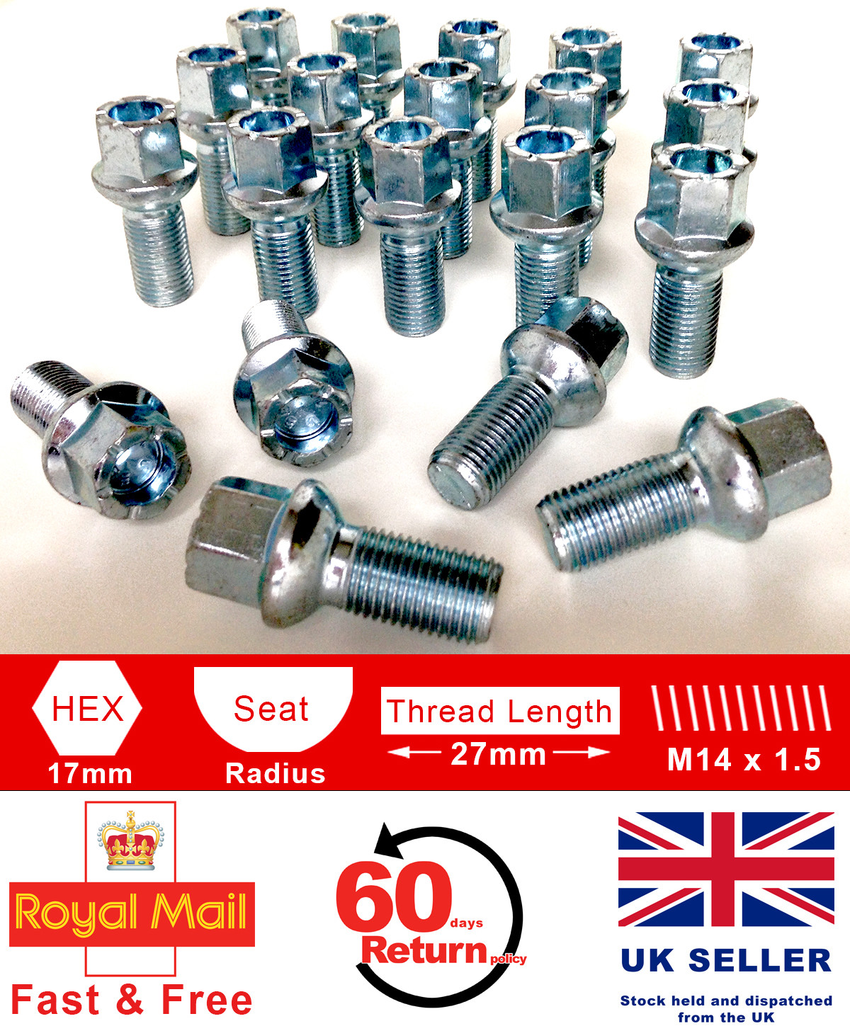 Bulloni ruota in lega standard x 20 Mercedes Classe E W211 02-08