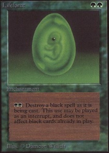 Lifeforce Magic mtg Moderate Play, English Unlimited x1