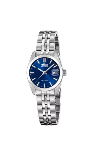 Lotus Orologio Uomo Chrono 18685/6 | Cassa 42mm Acciaio Grigio | Quadrante Nero E Blu | Impermeabile 10 Bar (Nuoto/Snorkeling) | Cinturino In Pelle