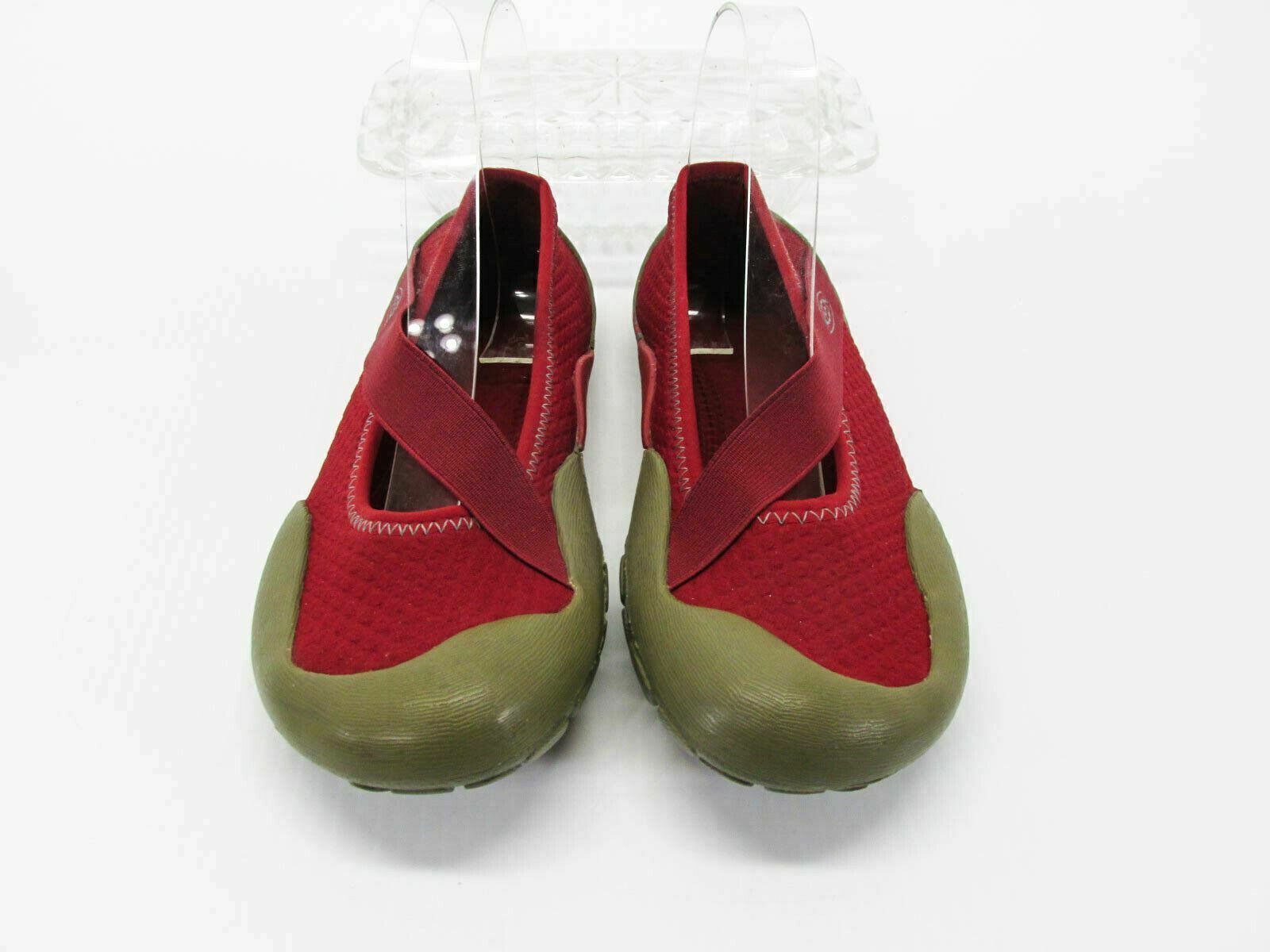 Scarpa donna Keen Roatan Water taglia 7M rossa Mary Jane piatta atletica usata qp
