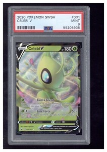 2020 Pokemon Sword & Shield 001 Celebi V PSA 9